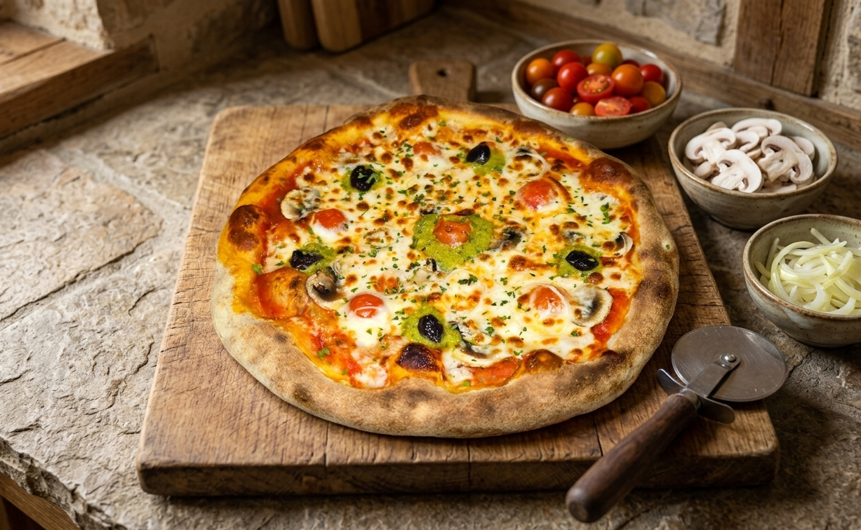 Pizza Végétarienne CasaPizza Pizzeria Aurillac